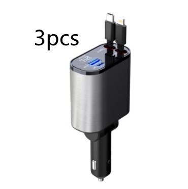 100W Premium Metal Car Charger (Dual USB & Type-C) - Image 2